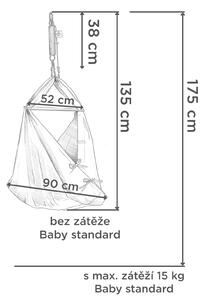 Textilní kolébka Hojdavak Baby Barva: tmavě mentolová, Velikost: Standard