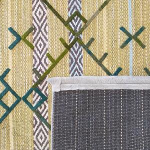 Makro Abra Moderní kusový koberec protiskluzový Hypnotik 05 zelený Rozměr: 120x180 cm