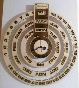 SENTOP Dřevěný kalendář + hodiny ze dřeva gravírované laserem JOGBEL II GB PR0161 topol