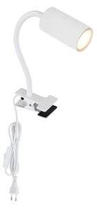 Globo 57911KW - Flexibilní lampa s klipem ROBBY 1xGU10/25W/230V bílá