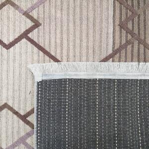 Makro Abra Moderní kusový koberec protiskluzový Hypnotik 06 hnědý Rozměr: 80x150 cm