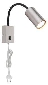 Globo 57911W - Flexibilní nástěnná lampa ROBBY 1xGU10/25W/230V černá/chrom
