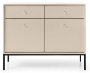 Piaski Komoda Mono II 104 cm se zásuvkami béžová/černá