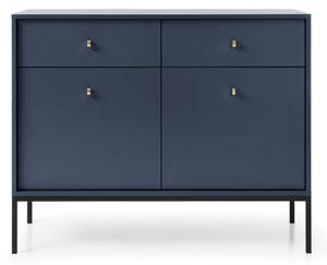 Piaski Komoda Mono II 104 cm se zásuvkami modrá/černá