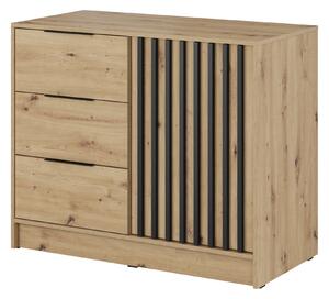 Piaski Komoda Nelly 2D 105 cm dub artisan/černá