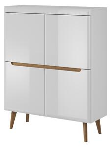Piaski Komoda Nordi 107 cm bílá/dub Riviéra