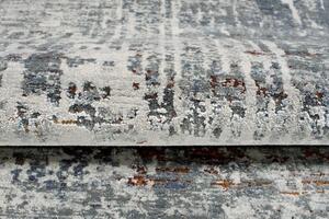 Makro Abra Moderní kusový koberec FEYRUZ S743A Abstraktní šedý Rozměr: 80x150 cm