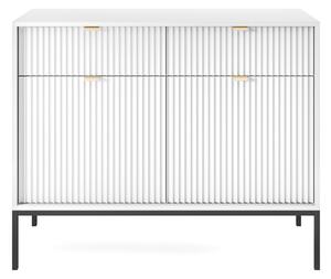 Piaski Komoda Nova 104 cm se zásuvkami bílá/černá