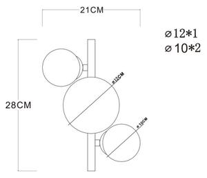Globo 56135-3W - LED Přisazený lustr RIHA 3xG9/3,5W/230V mosaz