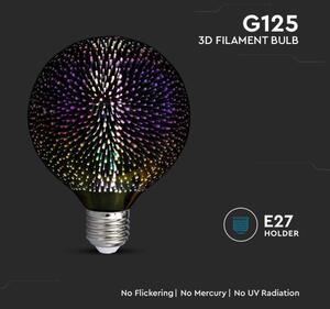 LED 3D Dekorační žárovka FILAMENT G125 E27/4W/230V 3000K