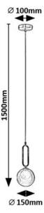 RABALUX 72303 Rosehip závěsné svítidlo D150mm 1xG9 champagne, vícebarevná