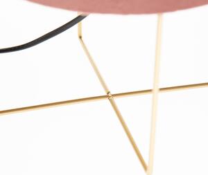 Moderní stolní lampa růžová se zlatem - Rosalina