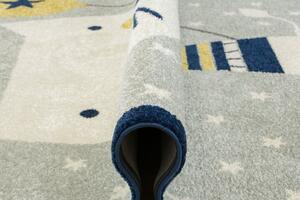 Makro Abra Dětský kusový koberec Emily Kids 2345A Kočička šedý / modrý Rozměr: 120x170 cm