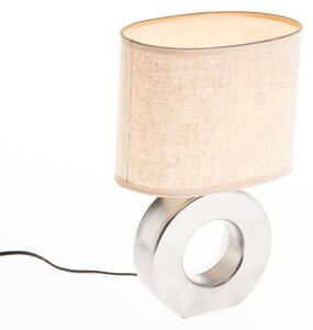 Moderní stolní lampa béžová s ocelí - Tohu
