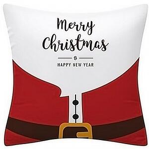 Tutumi Vánoční 3D povlak na polštář Merry Christmas 45x45 cm bílý/červený