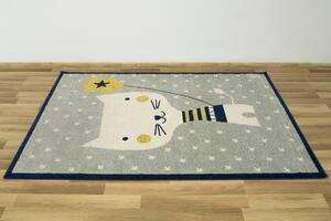 Makro Abra Dětský kusový koberec Emily Kids 2345A Kočička šedý / modrý Rozměr: 140x190 cm