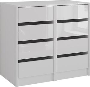 Kredenc Vicco Sherry Bílá/bílý vysoký lesk 80.2 x 76 cm Sada 2 kusů, Model 57718