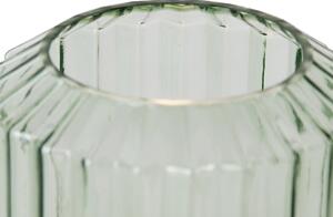 Moderní stolní lampa mosaz se zeleným sklem dobíjecí - Millie