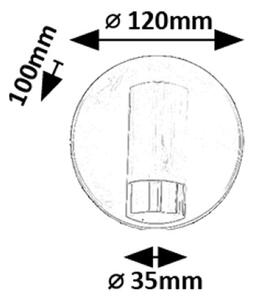RABALUX 75040 Kadir nástěnné bodové svítidlo/spot s vypínačem D120mm LED 3W/270lm 4000K černá, zlatá