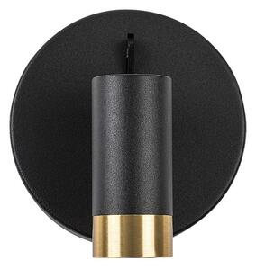 RABALUX 75040 Kadir nástěnné bodové svítidlo/spot s vypínačem D120mm LED 3W/270lm 4000K černá, zlatá