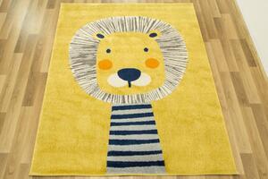 Makro Abra Dětský kusový koberec Emily Kids 2360A Lev žlutý modrý Rozměr: 200x290 cm