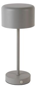 Moderní stolní lampa šedá dobíjecí - Poppie