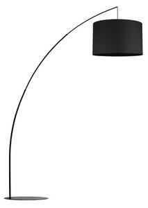 Oblouková stojací lampa s černým stínidlem MOBY