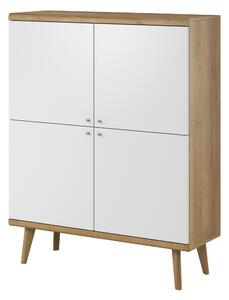 Piaski Komoda Primo 107 cm dub Riviéra/bílá