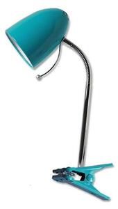 Aigostar - Stolní lampa s klipem 1xE27/11W/230V modrá/chrom
