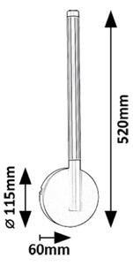 RABALUX 71167 Nivaro nástěnné svítidlo LED 6W/540lm 3000K černá, bílá