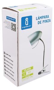 Aigostar - Stolní lampa s klipem 1xE27/11W/230V stříbrná/chrom