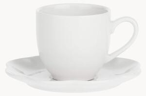 Sada porcelánových šálků na espresso's podšálky Villadeifiori, 12 dílů