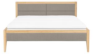 Béžový dubový rám postele LUNA 140x200 cm