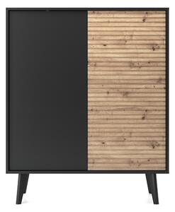 Piaski Komoda Willow II 104 cm dub artisan/černá