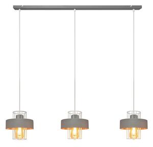 Lustr na lanku VOLTA 3xE27/15W/230V šedá