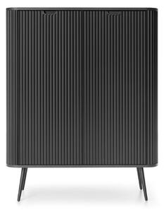 Piaski Komoda Zova 103 cm černá/černý rám