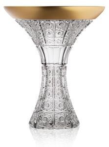 Bohemia Crystal Ručně vyráběná a ručně broušená váza se zlatem 305mm