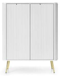 Piaski Komoda Zova 103 cm bílá/zlatá