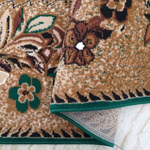 Makro Abra Kusový koberec BCF Alfa 01 Květy zelený Rozměr: 100x190 cm