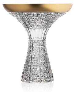 Bohemia Crystal Ručně vyráběná a ručně broušená váza se zlatem 355mm