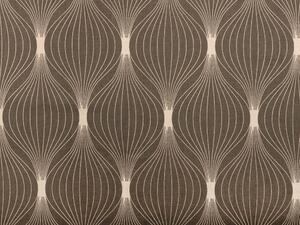 Bavlněná látka/plátno Sandra SA-445 Hnědé designové vlnky - šířka 160 cm