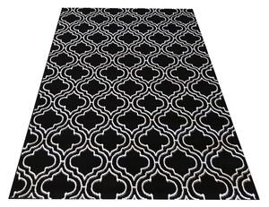 Makro Abra Moderní kusový koberec Soho 01 černý bílý Rozměr: 80x150 cm