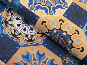 Biante Bavlněný povlak na polštář Sandra SA-448 Modro-oranžové marocké dlaždice 30 x 50 cm