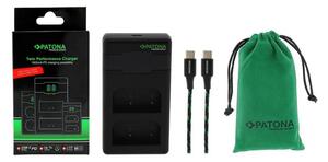 PATONA - Rychlonabíječka Dual Olympus BLX-1 + kabel USB-C 0,6m