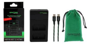 PATONA - Rychlonabíječka Dual Panasonic DMW-BLF19 + kabel USB-C 0,6m