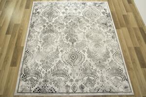 Makro Abra Moderní kusový koberec Versage 2301A bílý / černý Rozměr: 120x170 cm