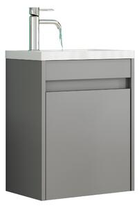 Závěsná skříňka s umyvadlem Houseland Zendi 40 cm šedá