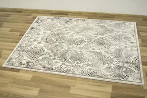 Makro Abra Moderní kusový koberec Versage 2301A bílý / černý Rozměr: 140x190 cm