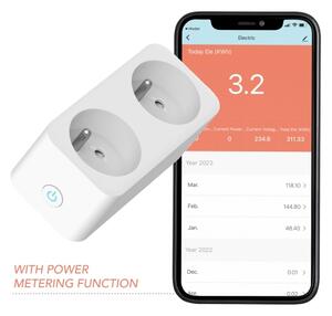 Immax NEO 07751L - Chytrá rozbočovací zásuvka NEO LITE 2x16A/230V Wi-Fi Tuya