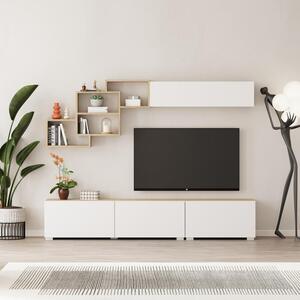 Moderní TV stěna Houseland Free du safírový/bílá
